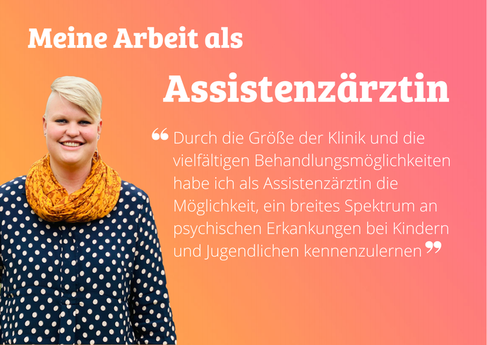 Das Bild zeigt eine Assistenzärztin im Profil